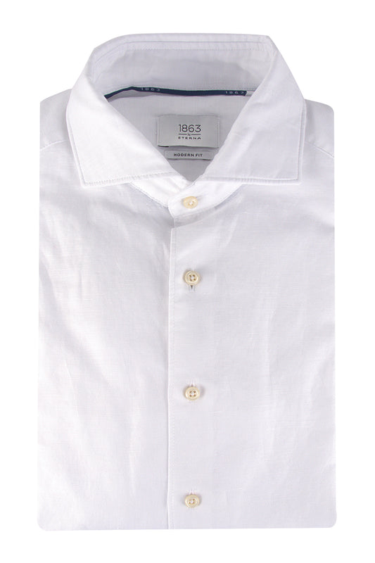 Eterna XS82 Modern Fit Linen Shirt White