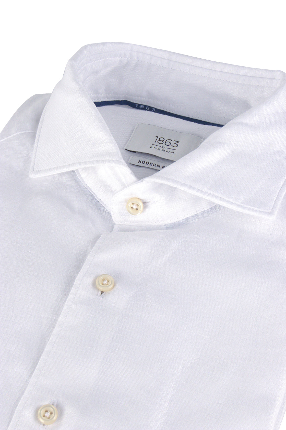 Eterna XS82 Modern Fit Linen Shirt White