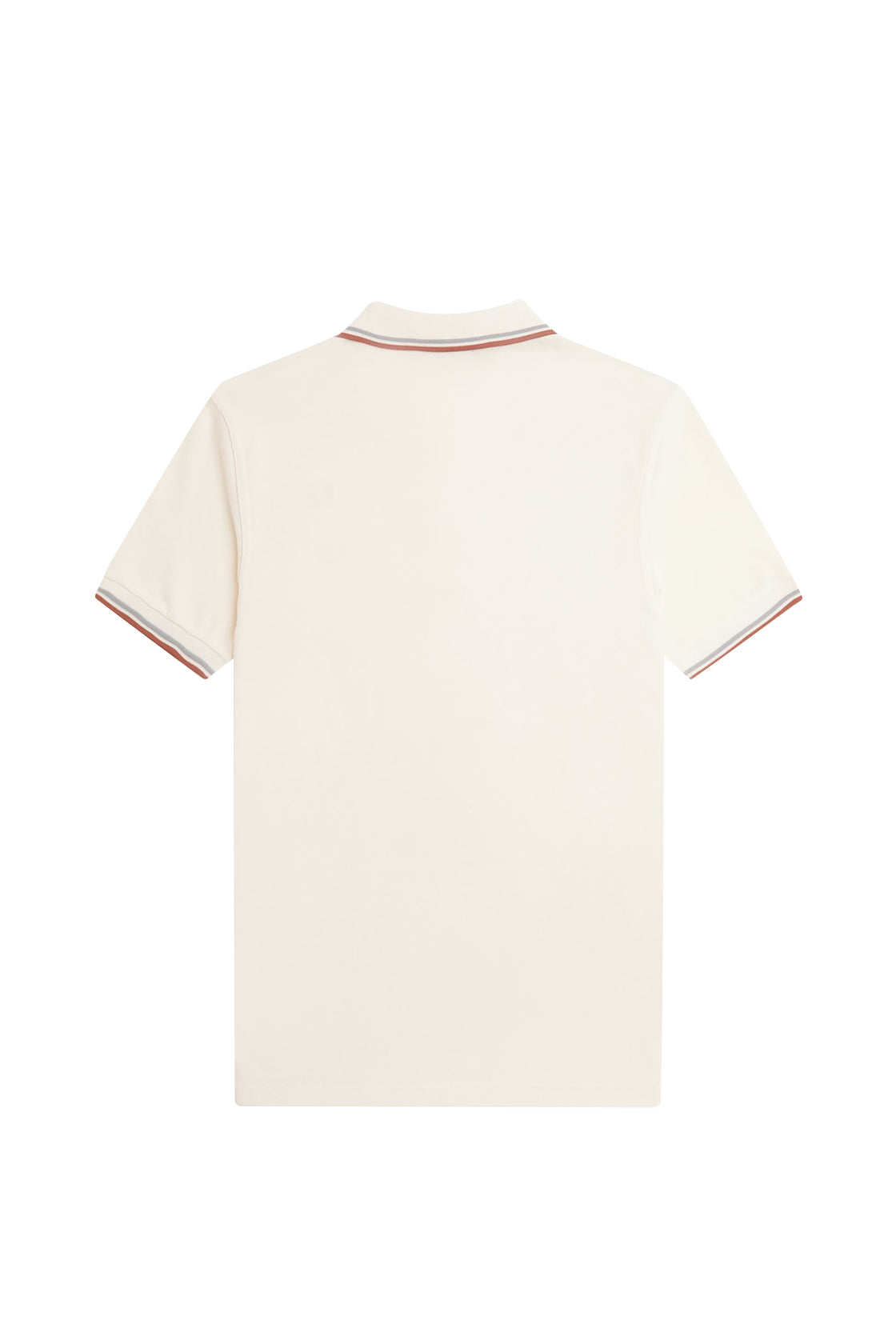 Fred Perry Twin Tipped Shirt Light Ecru/Silver Blue/Cinnamon