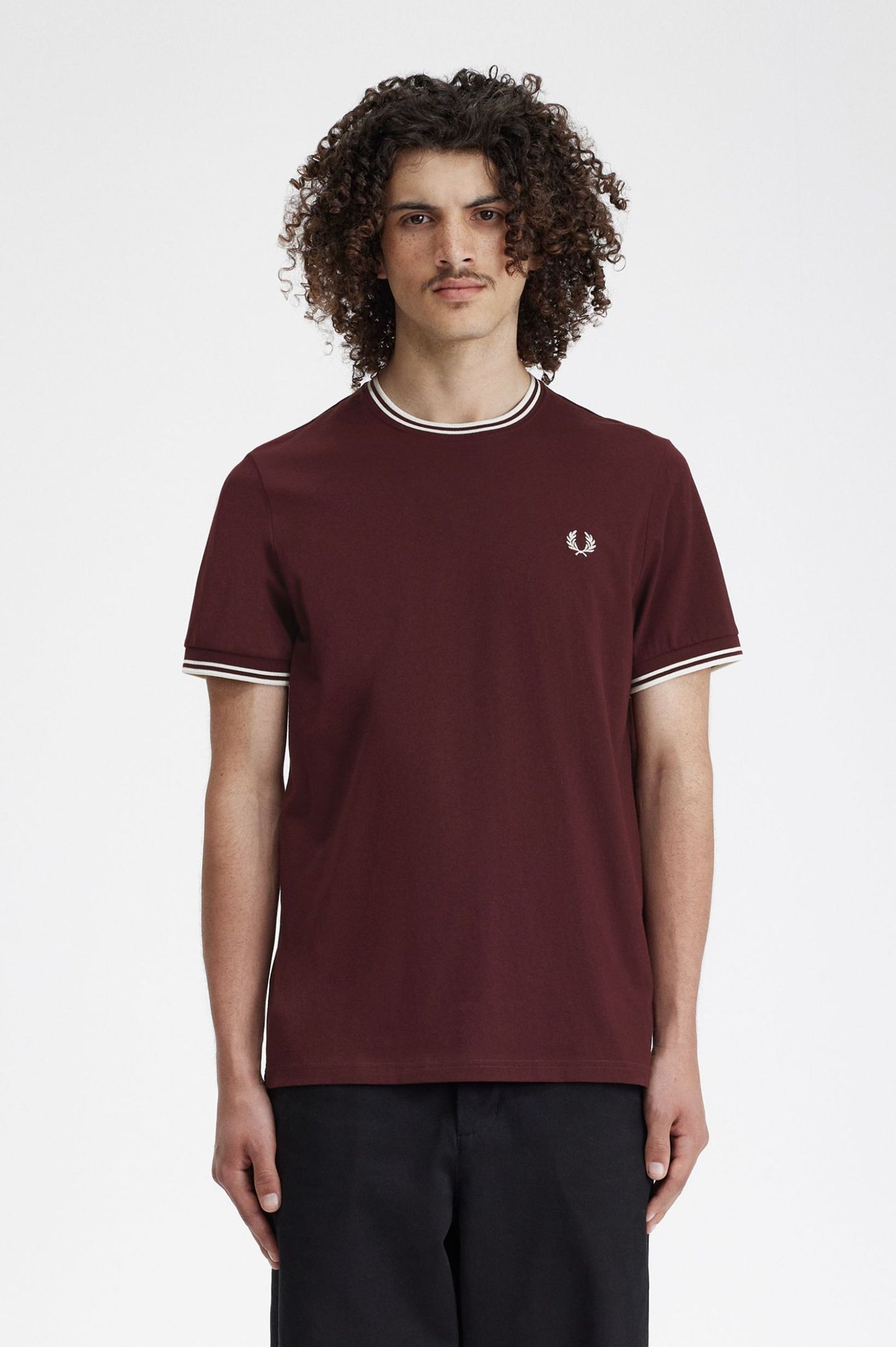 Fred Perry Twin Tipped T-Shirt Oxblood