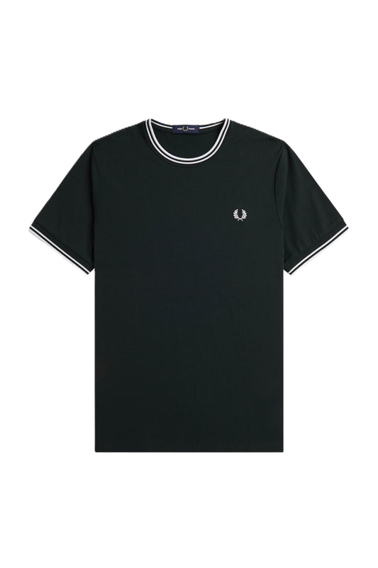 Fred Perry Twin Tipped T-Shirt NtGreen/SnWht