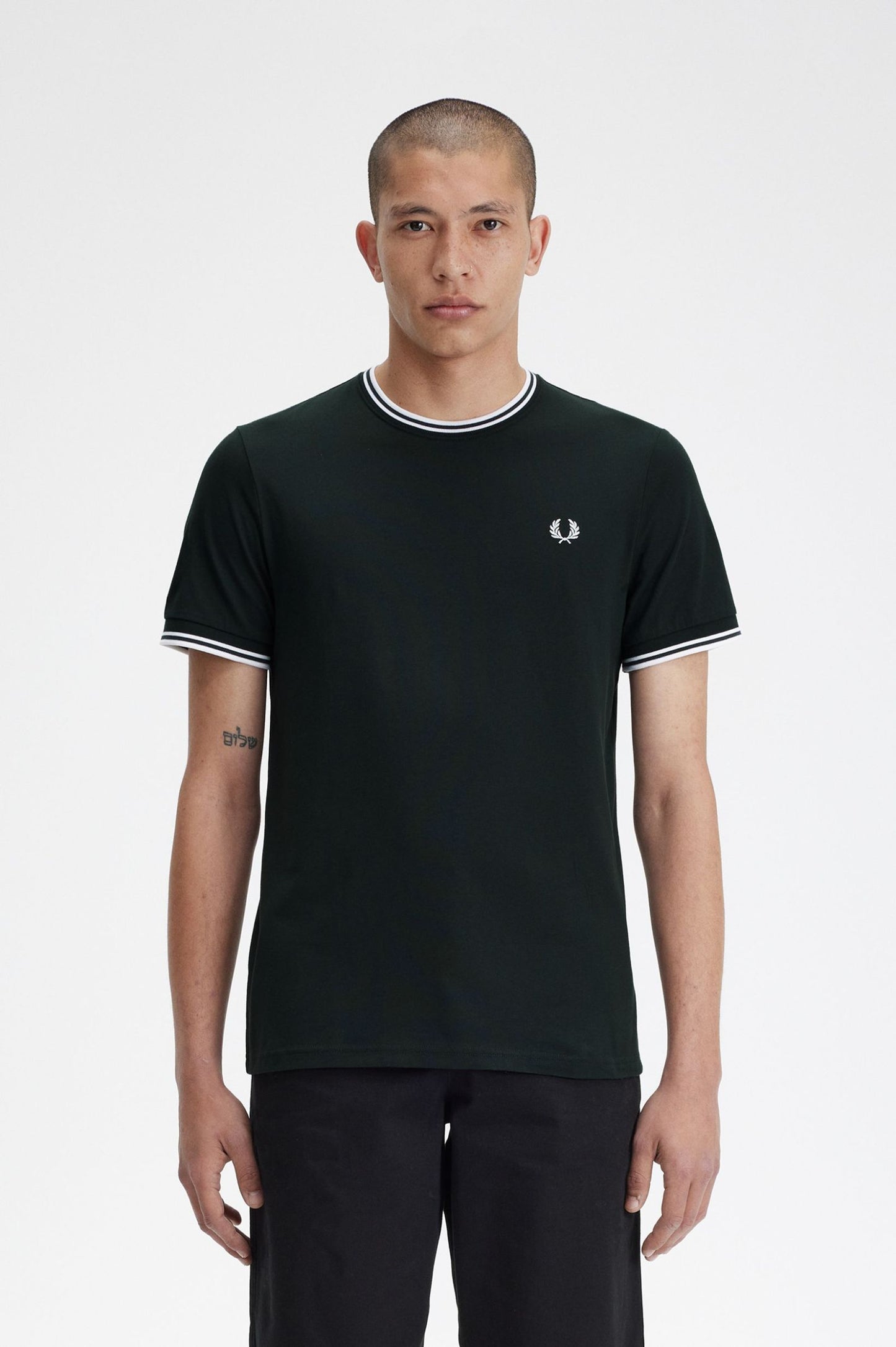 Fred Perry Twin Tipped T-Shirt NtGreen/SnWht