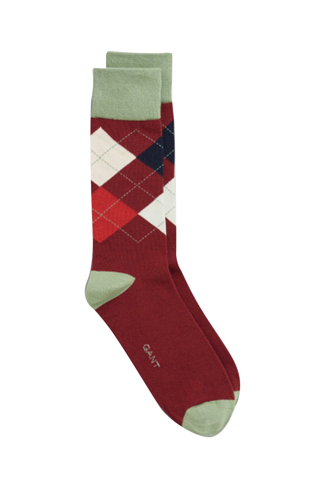 Gant D1 Argyle Socks Burgundy