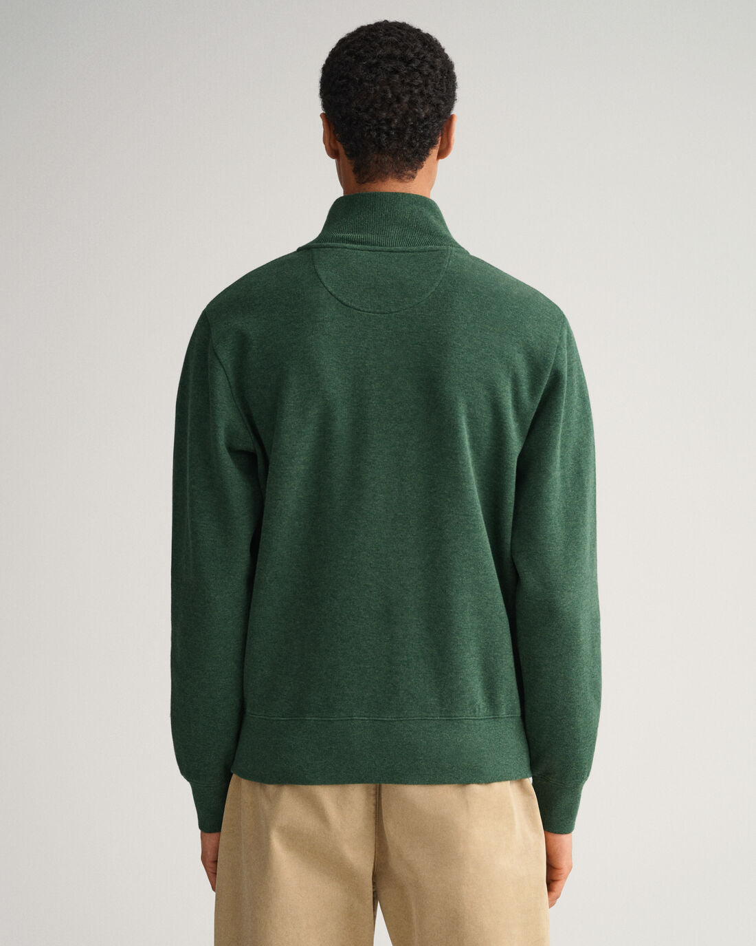 Gant Sacker Rib Half Zip Forest Green