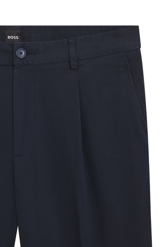 Hugo Boss H-Kane Pleat Trouser Dark Blue