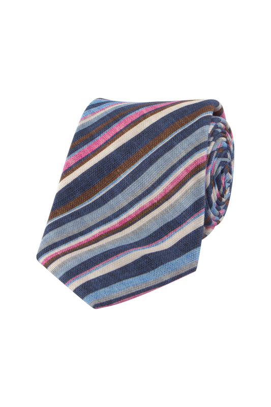 Hemley 7.5cm Cotton Stripe Tie 1244028-1/1