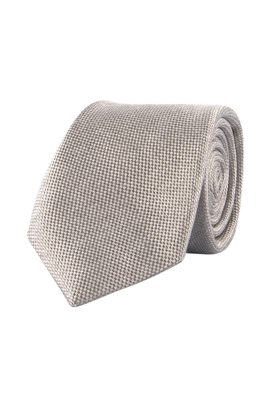 Hemley 7.5cm Silk/Cotton Tie Lt Grey 1230012-3/4