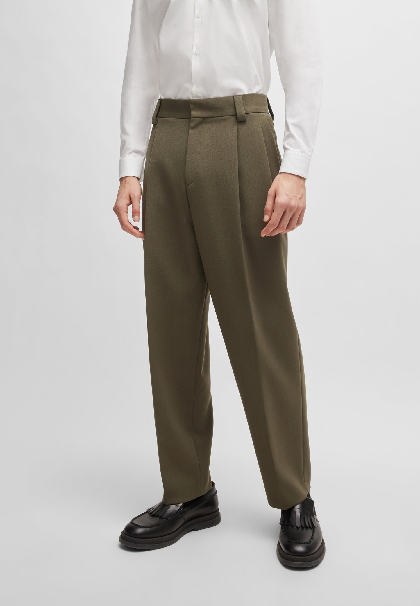 Hugo Boss Harly Trouser Dark Beige