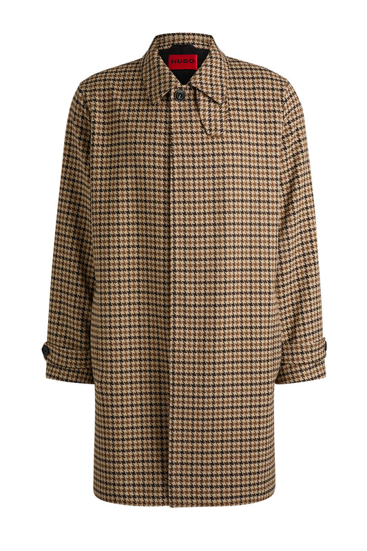 Hugo Boss Maver Regular Fit Coat Dark Brown