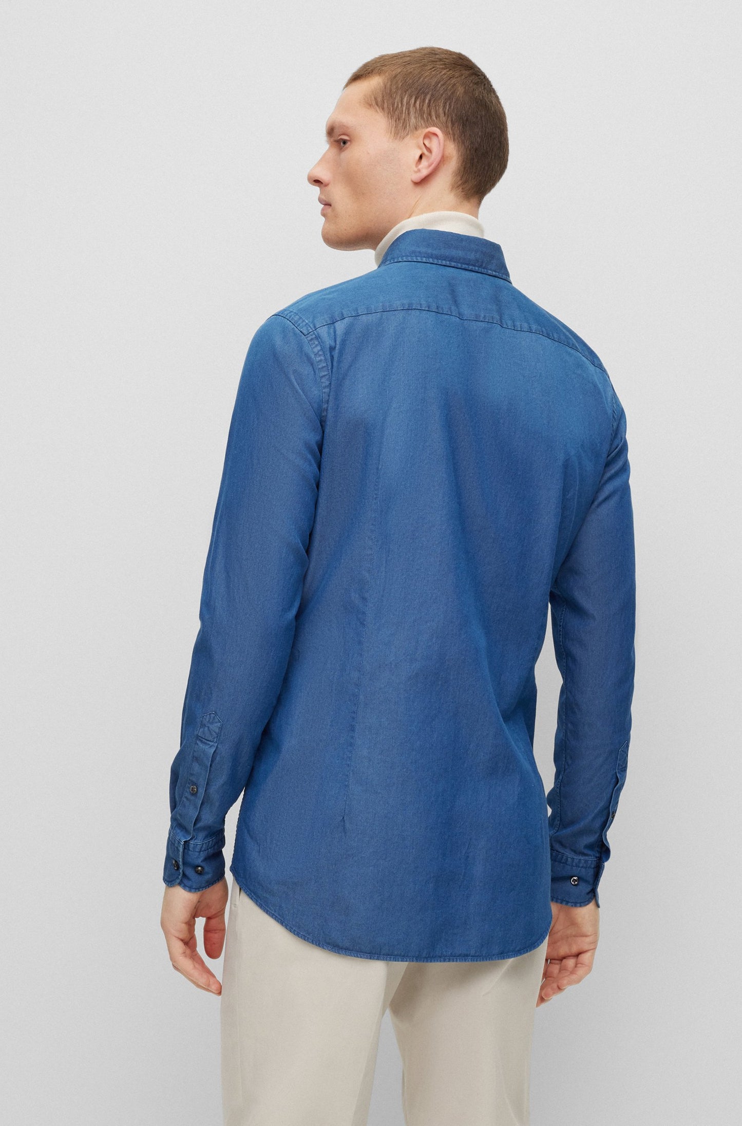 Hugo Boss T-Hays Spread Shirt Open Blue