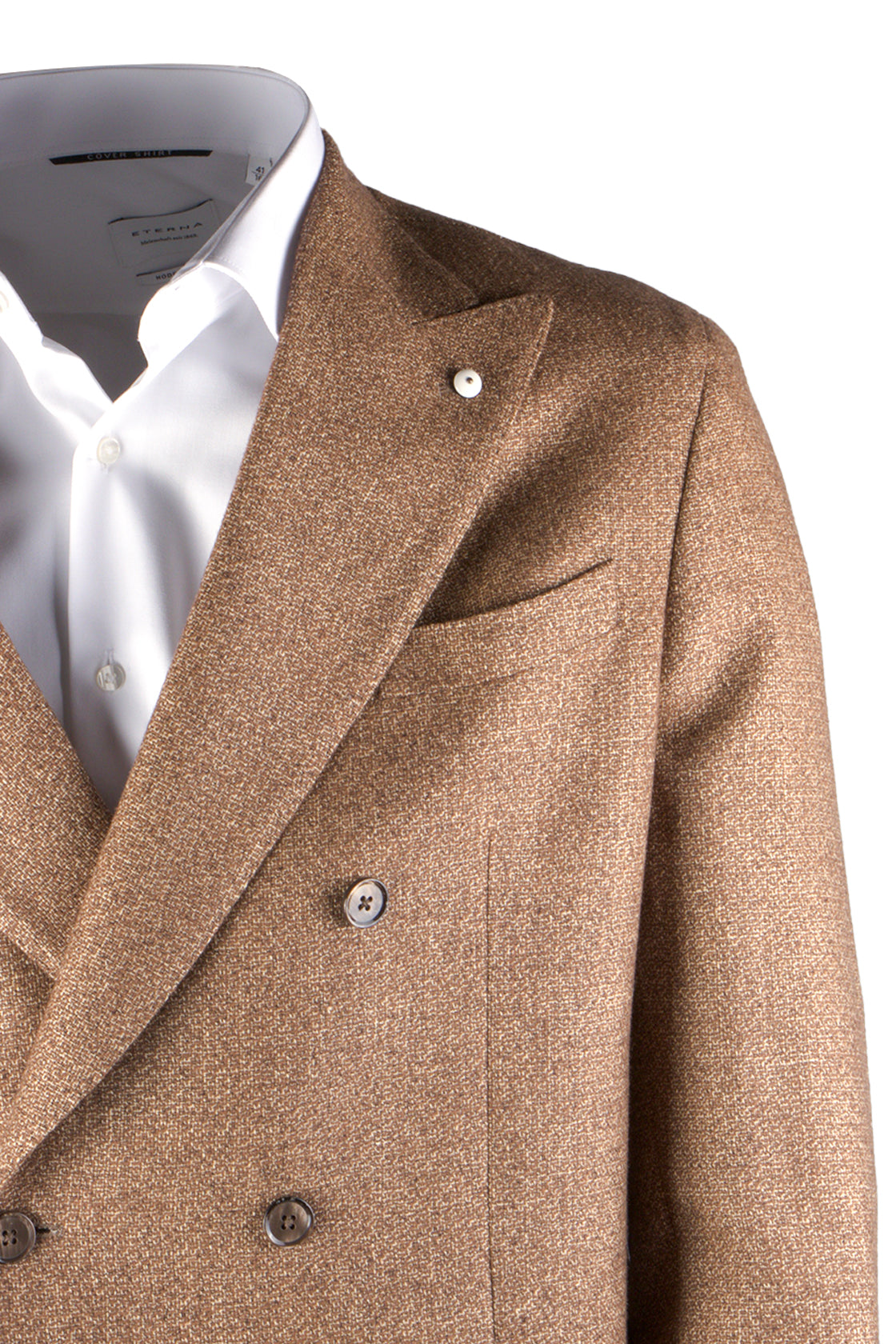 L.B.M. 1911 Textured Double Breast Sportscoat Light Brown