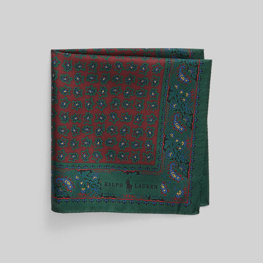 Polo Ralph Lauren Pocket Square Ancient Foulard Dark Red