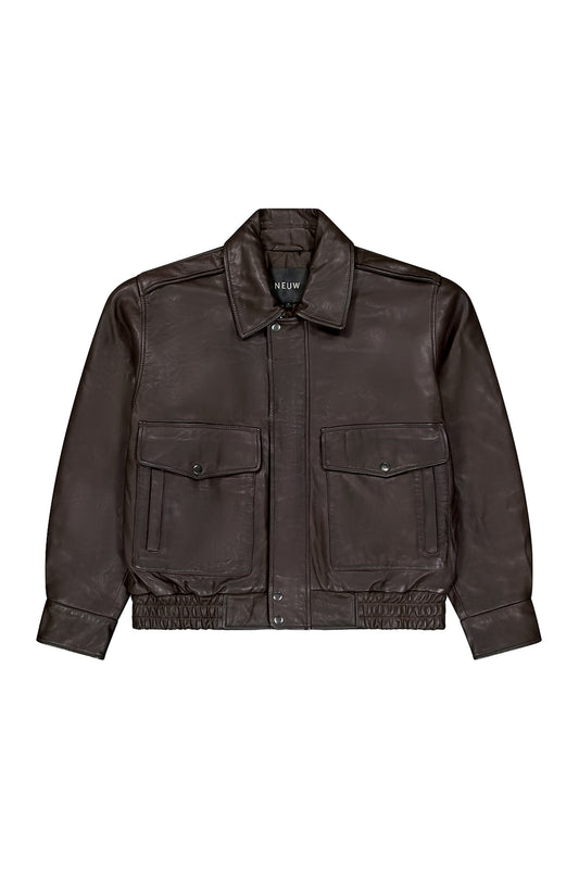 Neuw Casablanca Leather Bomber Espresso