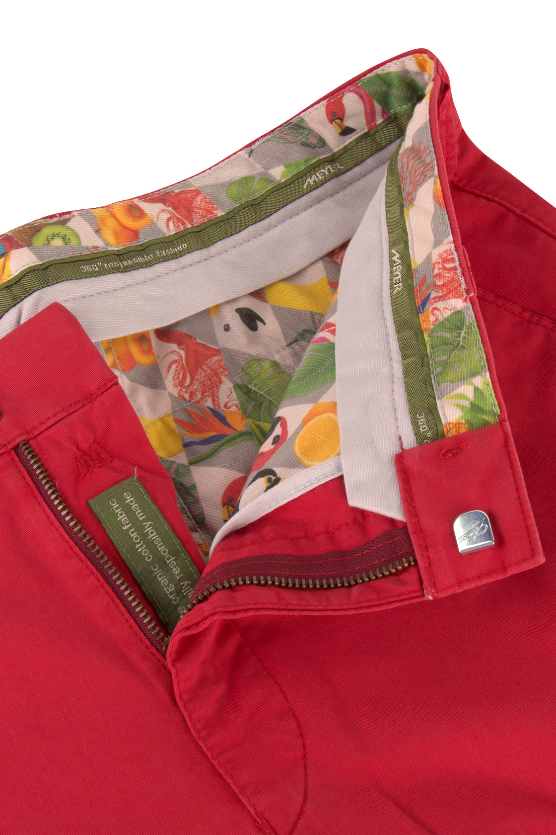 Meyer B-Palma Chino Bermuda Shorts Red