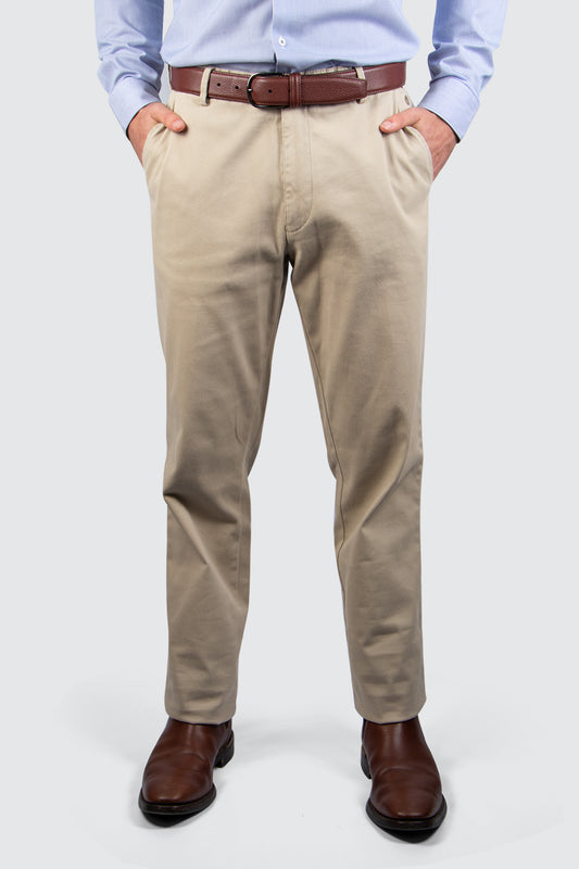 Meyer Oslo Cotton Trouser 34L Beige