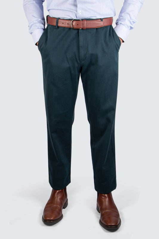 Meyer Oslo Cotton Trouser 34L Green