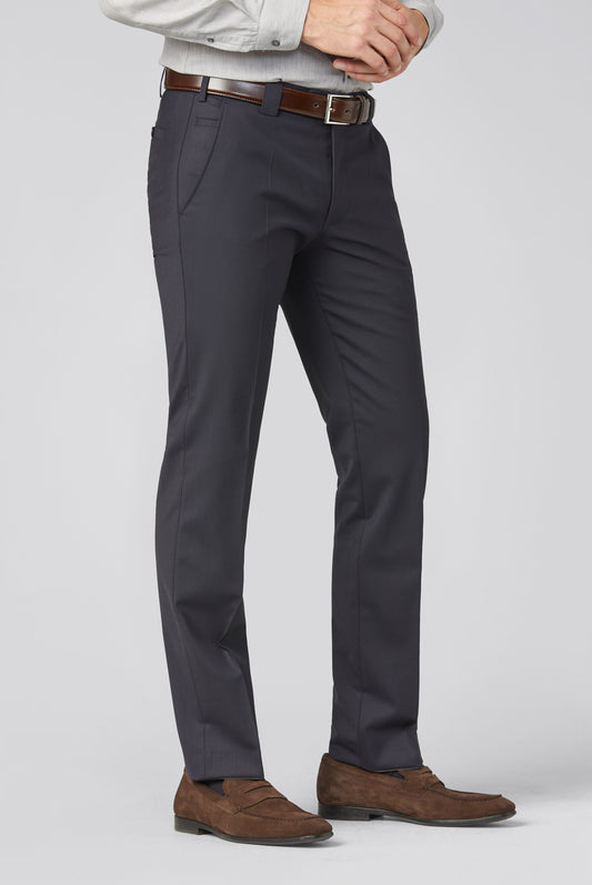 Meyer Roma Wash Wool Mix Trouser Navy
