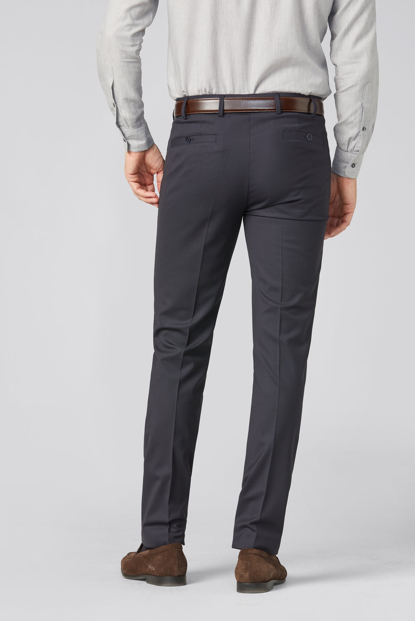Meyer Roma Wash Wool Mix Trouser Navy