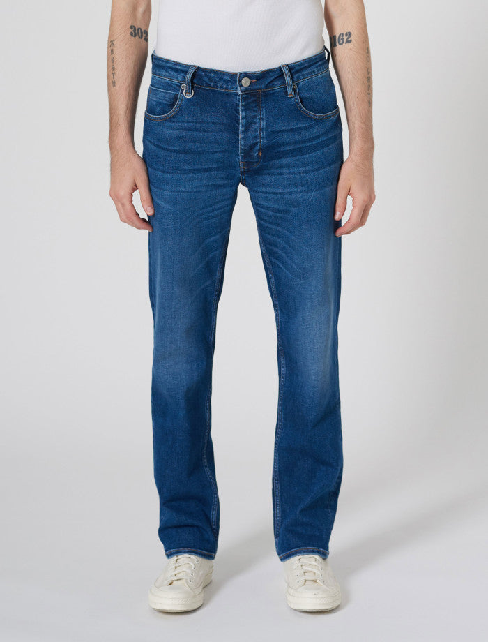 Neuw Lou Straight Shiver Jean L32 Org. Mid Blue