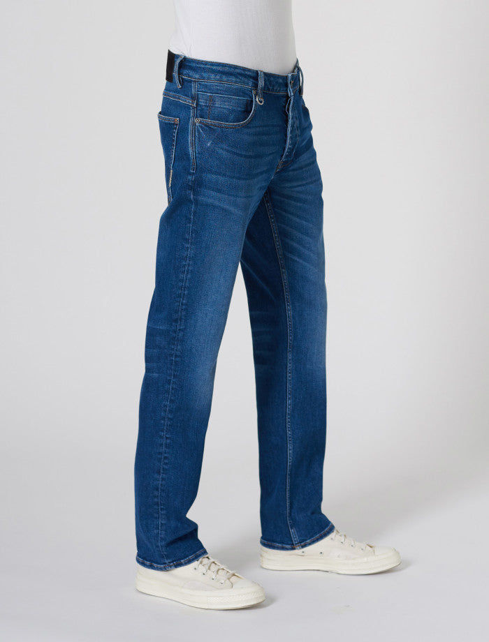 Neuw Lou Straight Shiver Jean L32 Org. Mid Blue