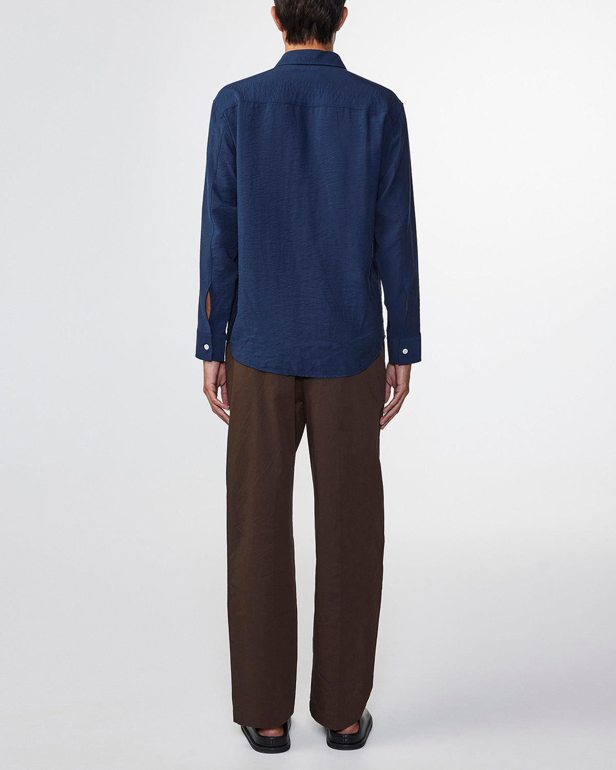 NN07 5971 Freddy No Pkt LS Shirt Navy Blue