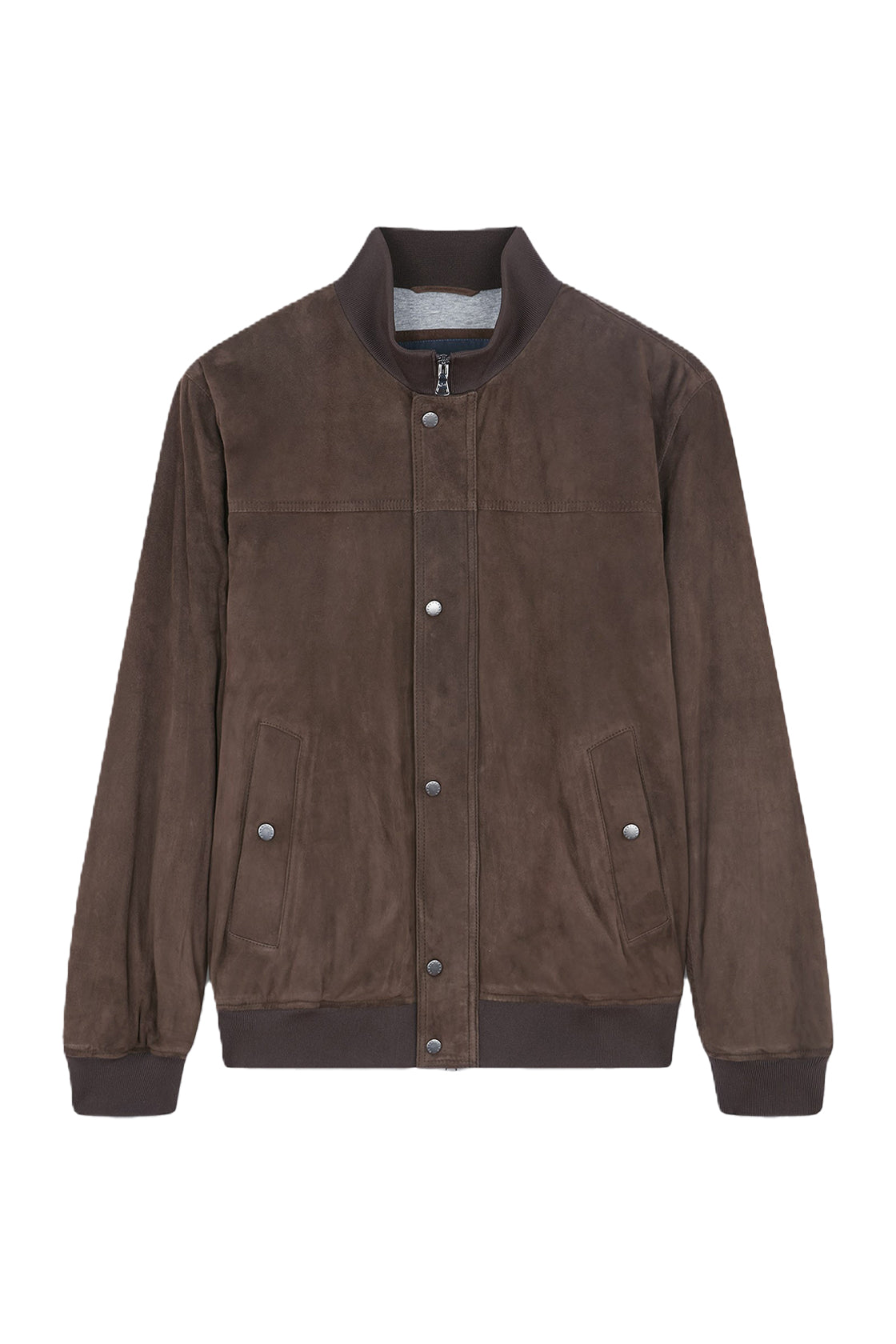Paul & Shark Aqualeather Suede Bomber Chocolate