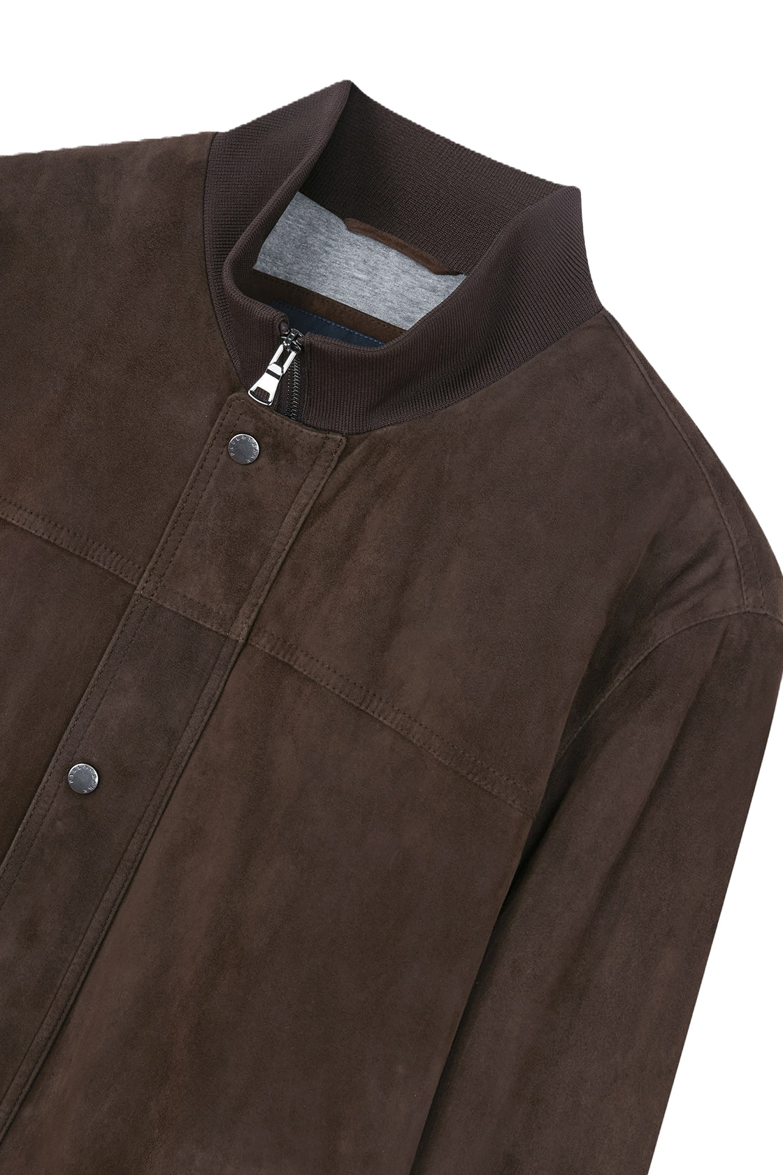 Paul & Shark Aqualeather Suede Bomber Chocolate