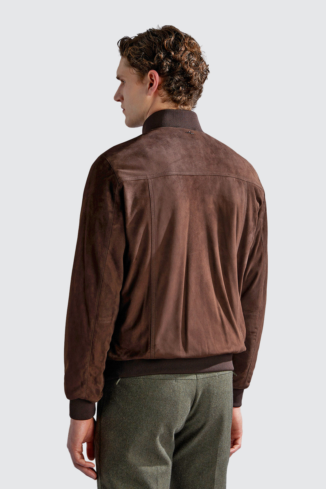 Paul & Shark Aqualeather Suede Bomber Chocolate