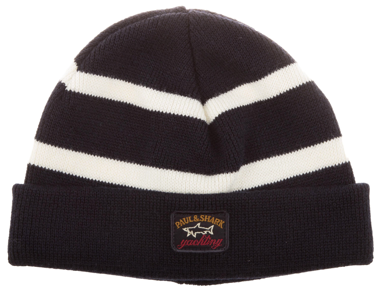 Paul & Shark Bretagne Pure Wool Striped Cap Navy/White