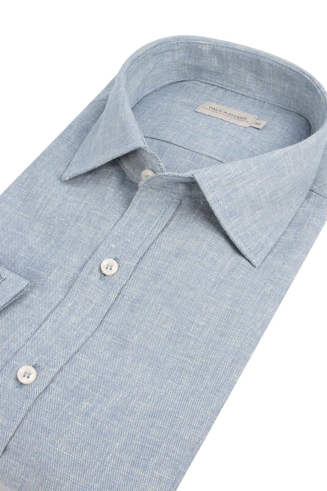Paul & Shark Cotton Linen Cashmere Shirt Blue