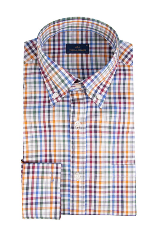 Paul & Shark Cotton Twill Shirt Multi Check