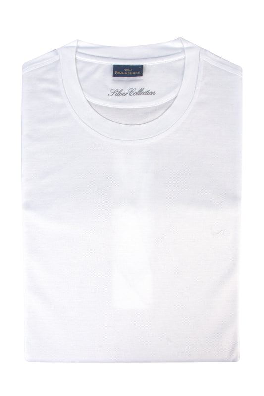 Paul & Shark Pique Cotton SS Tee White