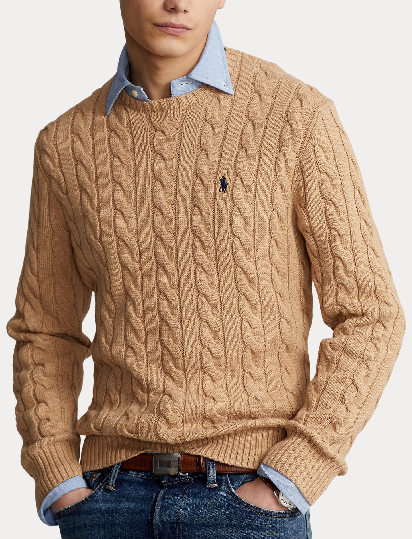 Polo Ralph Lauren Cable Knit Sweater Brown
