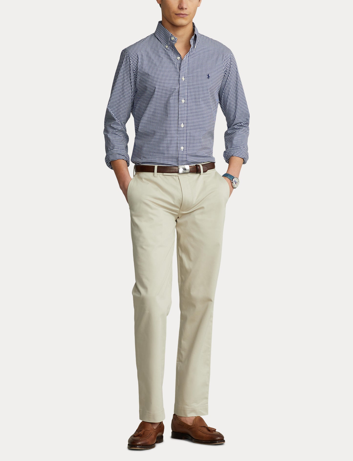 Polo Ralph Lauren Poplin Sport Shirt Navy/White