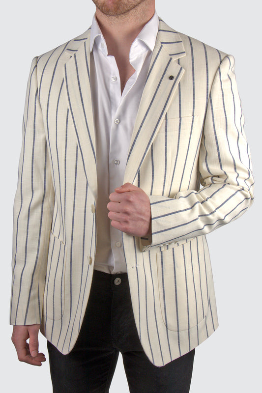 Routleys H Sportscoat Cream Stripe