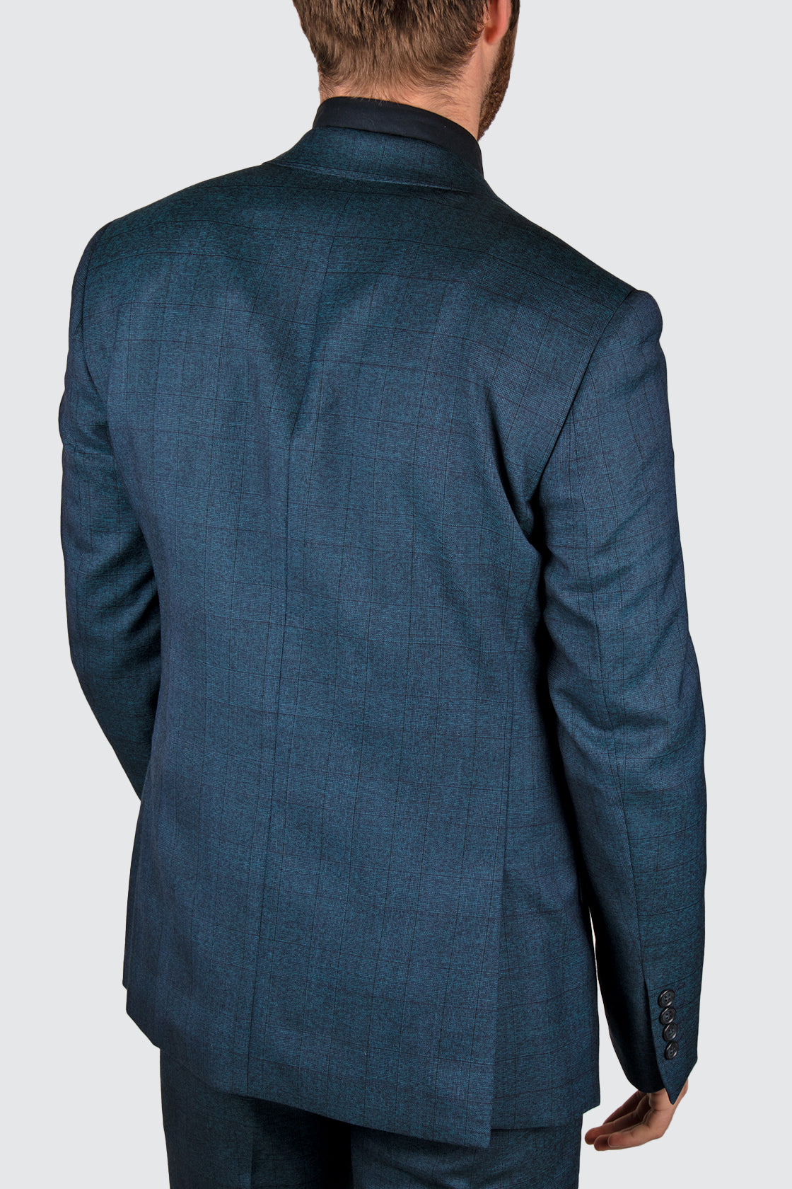 Routleys Lisbon Edward Check Suit Blue