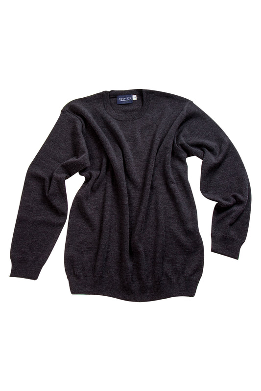 Routleys Merino Crew Neck Sweater Charcoal
