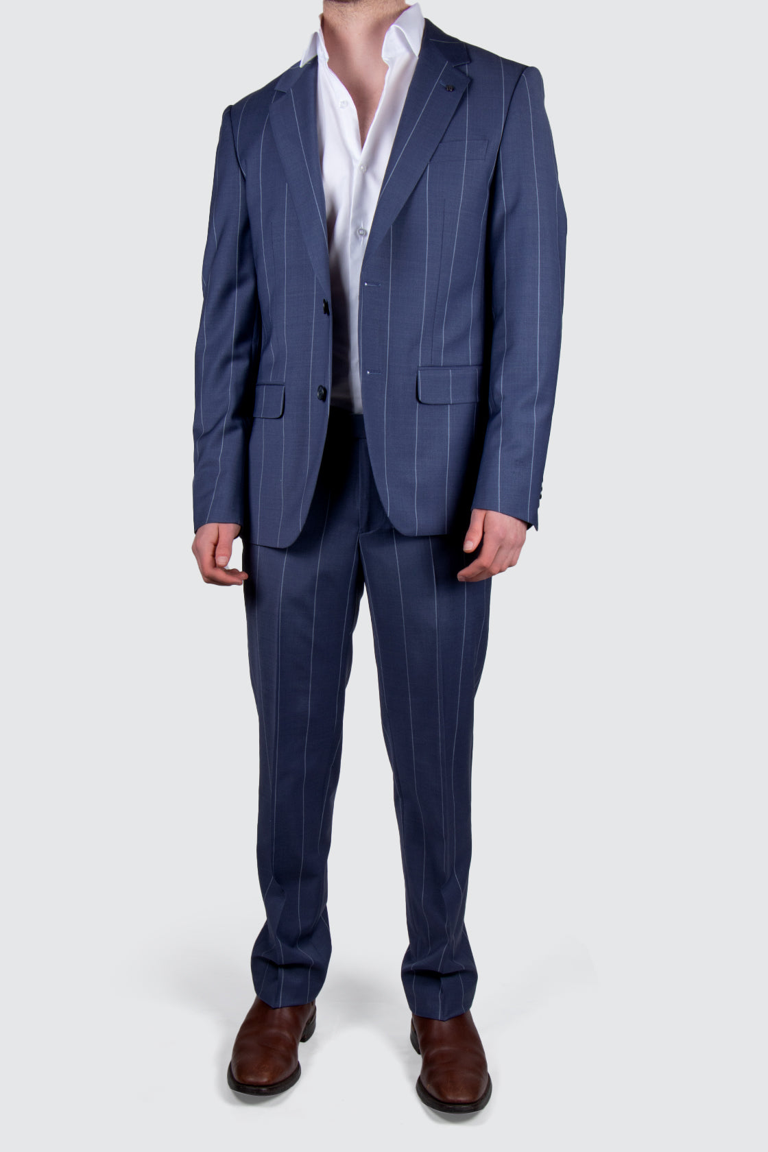 Routleys Ritchie Edward Stripe Suit Navy