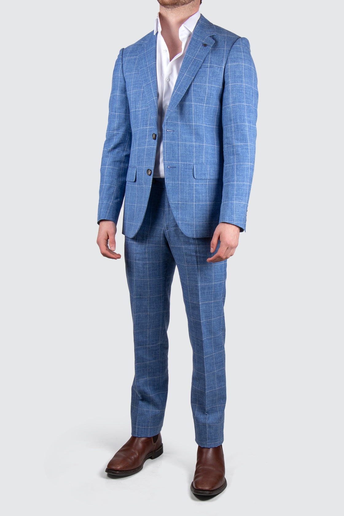 Routleys Ritchie Edward Suit Blue Check