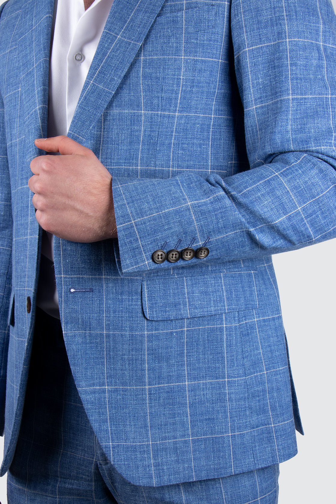 Routleys Ritchie Edward Suit Blue Check