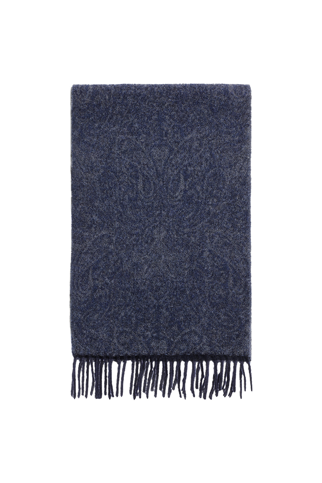 NN.07 9014 Wool Scarf Two Navy Print