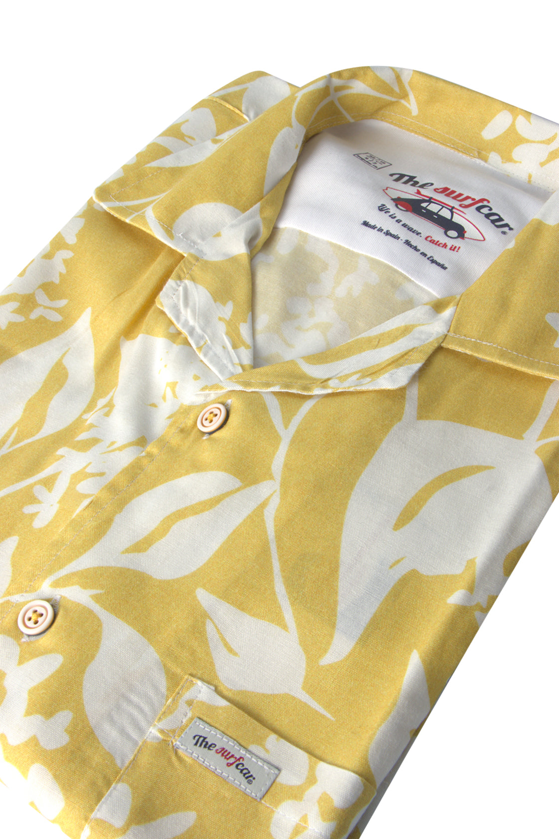 The Surf Car S.Bowl Print SS Shirt Yellow