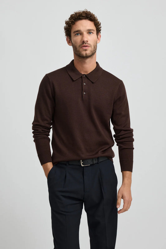Toorallie Fine Knit Polo Cacao