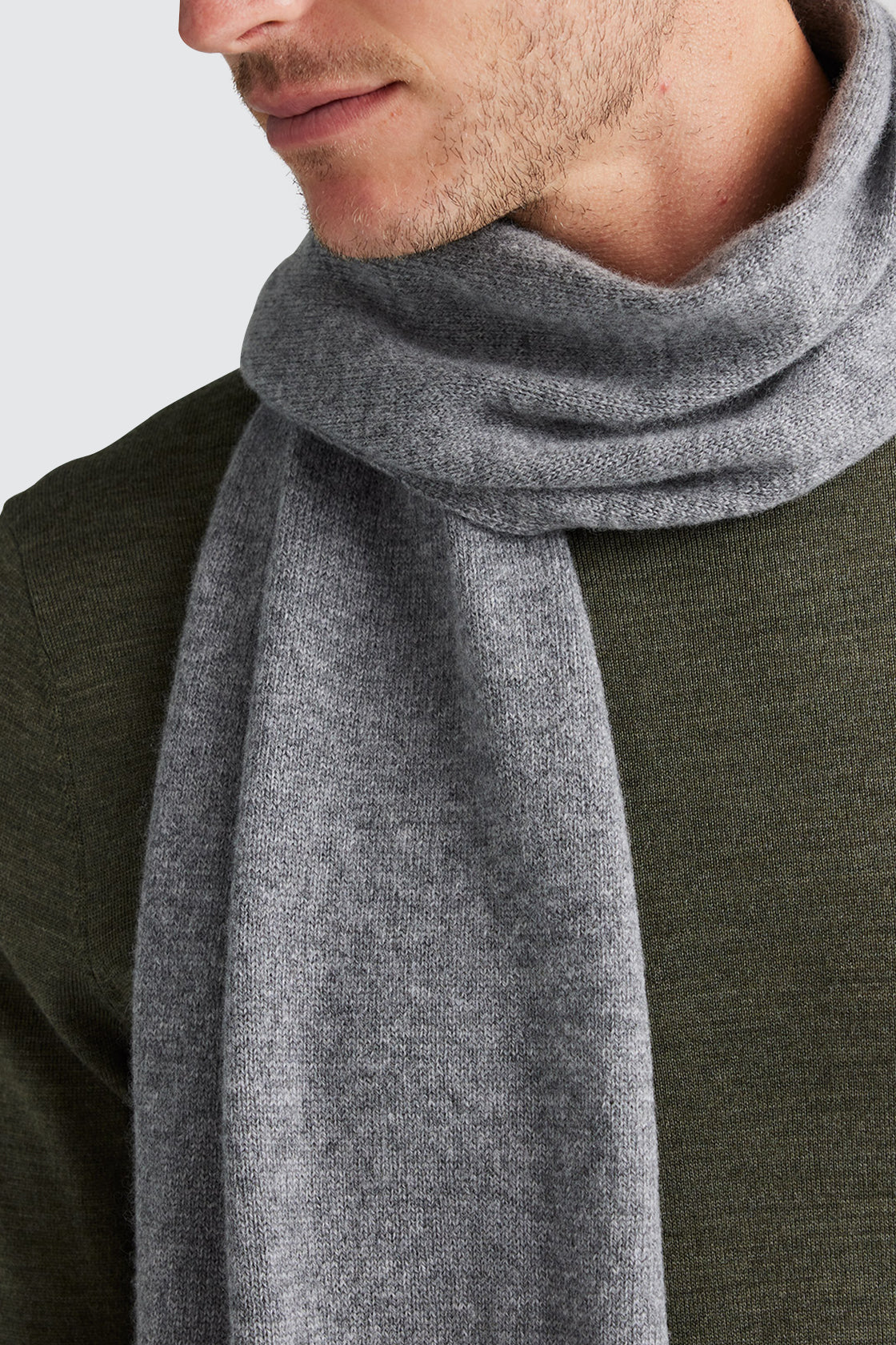 Toorallie Fine Lambswool Scarf Mid Grey