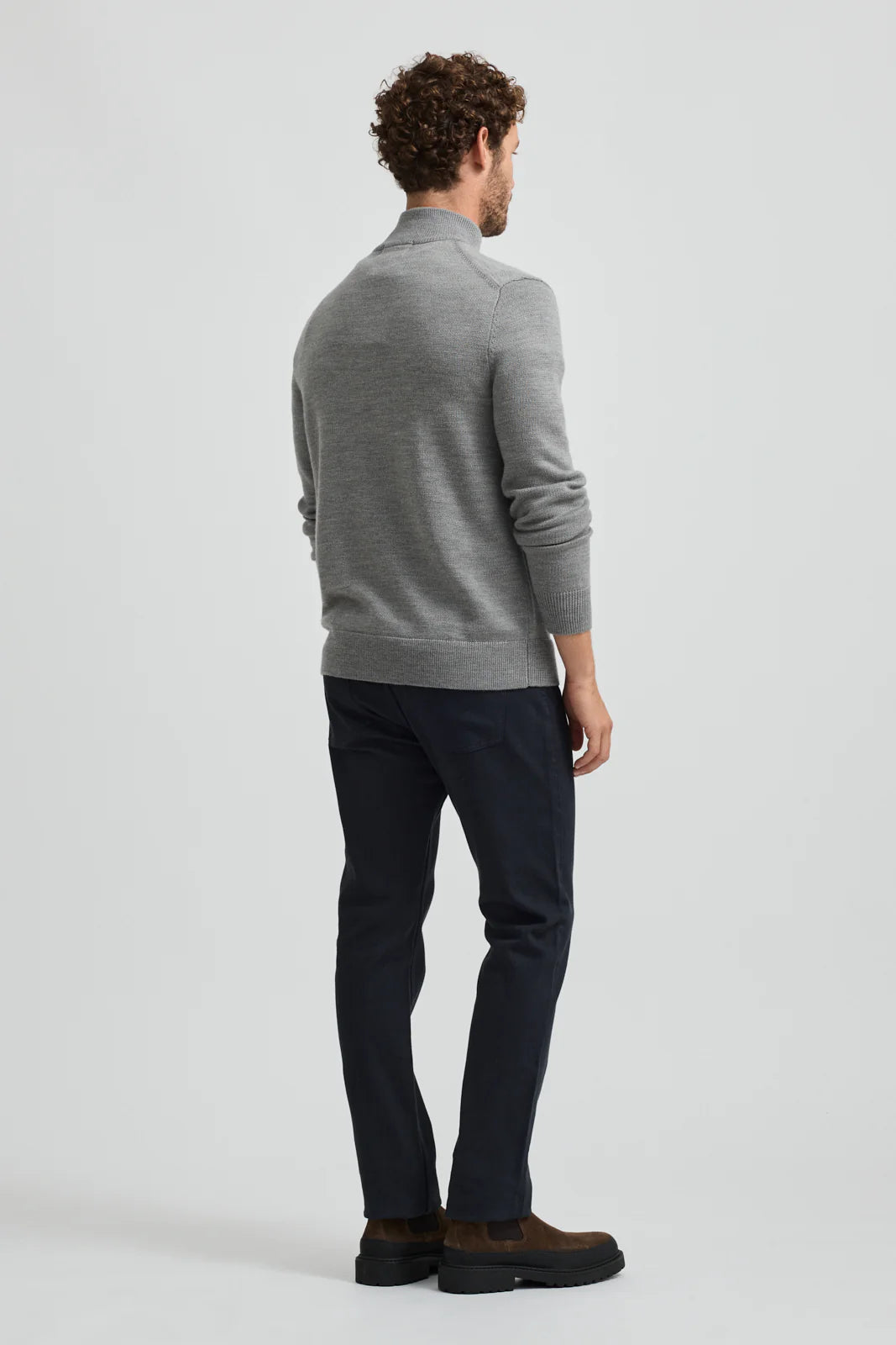 Toorallie Half Zip Jumper Mid Grey