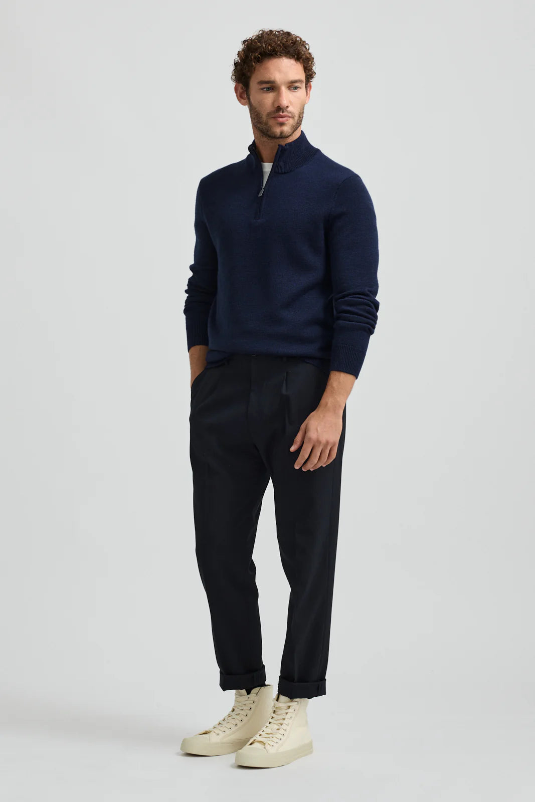 Toorallie Half Zip Jumper Navy