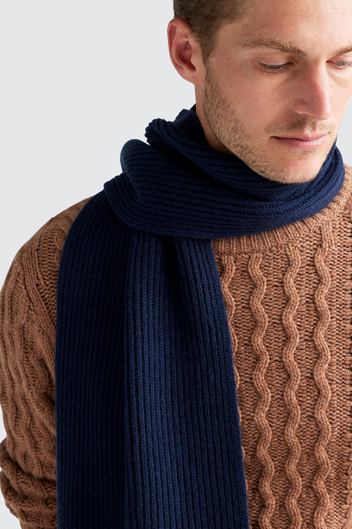 Toorallie Heavy Gauge Rib Scarf Navy