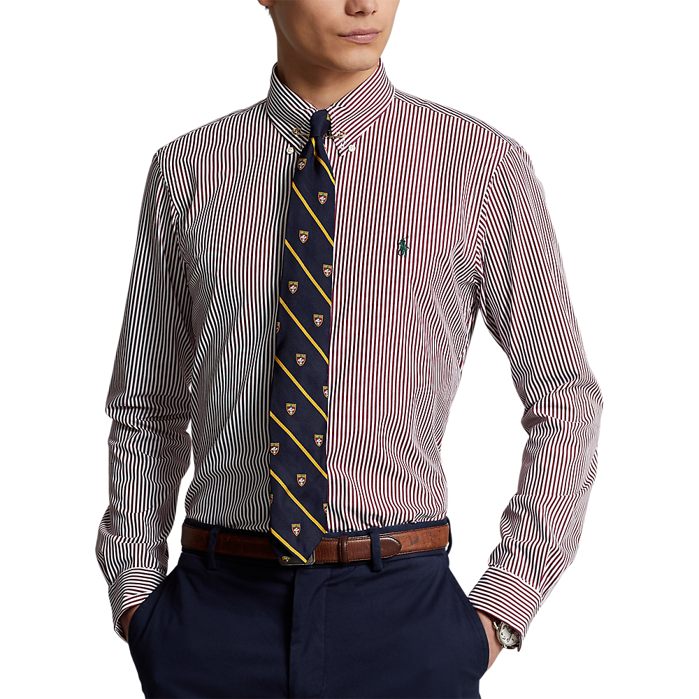 Polo Ralph Lauren Sport Shirt Wine/White