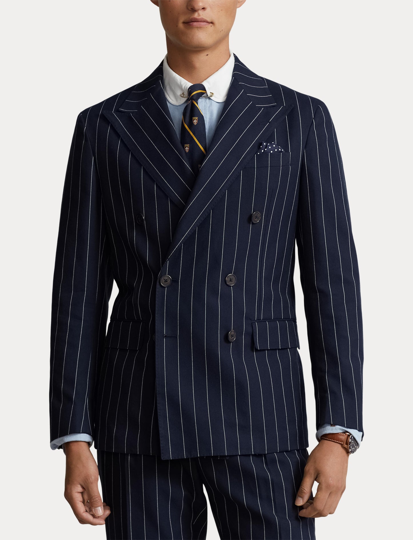 Polo Ralph Lauren Pinstripe Double Breast Jacket Navy/Cream