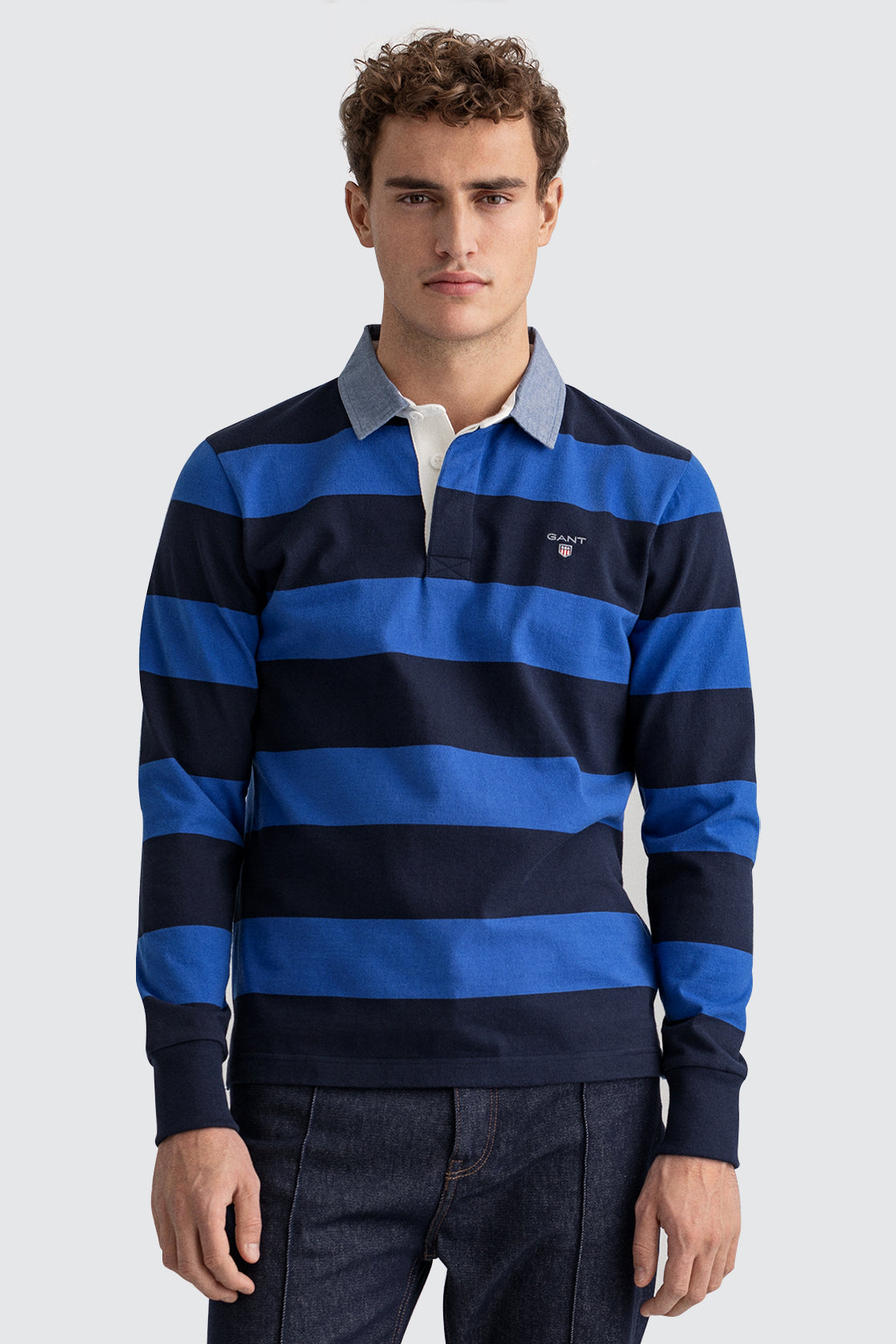 Gant Barstriped Heavy Rugger College Blue